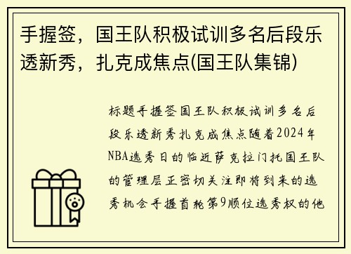 手握签，国王队积极试训多名后段乐透新秀，扎克成焦点(国王队集锦)
